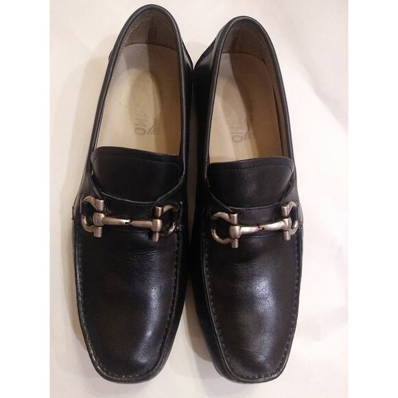 Salvatore Ferragamo Parigi Horse beat Driving Moccasin Shoe, black , Size 9m main image 9